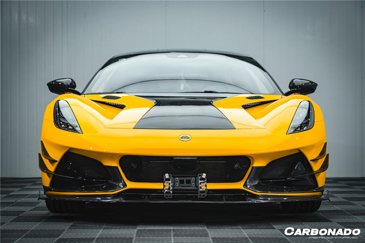 2021-2024 Lotus Emira NYO MNK Style Dry Carbon Fiber Front Bumper Side Splitter