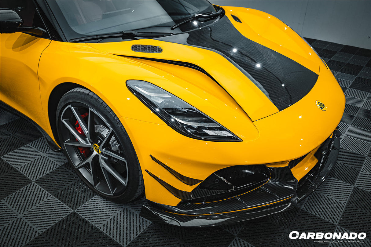 2021-2024 Lotus Emira NYO MNK Style Dry Carbon Fiber Front Bumper canards