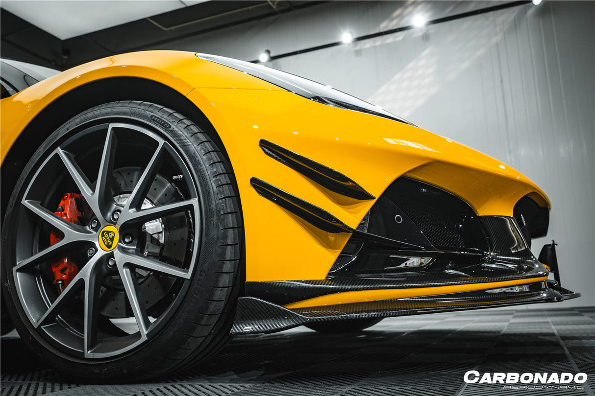 2021-2024 Lotus Emira NYO MNK Style Dry Carbon Fiber Front Bumper canards