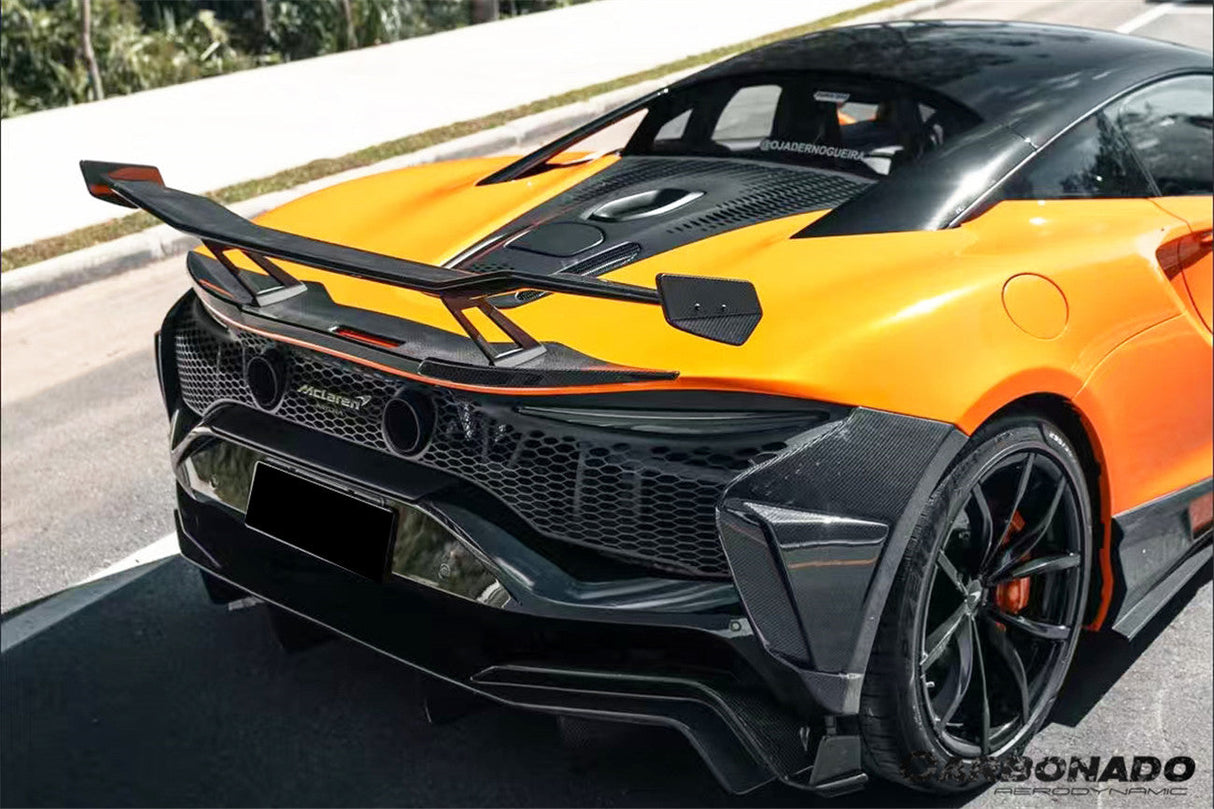 2023-UP McLaren Artura Coupe | Spider AM Style Autoclave Carbon Fiber Rear Bumper Side Panels