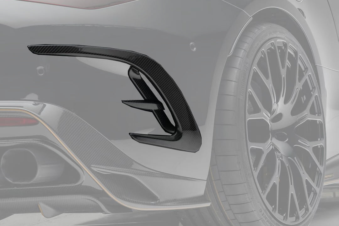 2022-2026 Mercedes Benz R232 Autoclave Carbon Fiber Rear Bumper Vent  Trims Carbonado (MSY) Fits: SL55 4MATIC, SL63 4MATIC, SL63 SE Performance