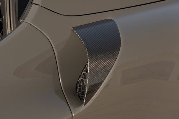 2022-2026 Ferrari 296 Type F171 NVT Style Autoclave Carbon Fiber Quarter Panel Side Scoops | Fits GTB, GTS
