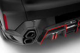 2023-2026 BMW XM G09 LD Style Dry Carbon Fiber Rear Diffuser Lip with Exhaust