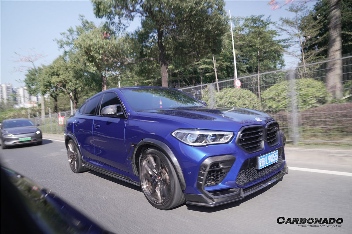 2020-2025 BMW X6M F96   G06 X6  AD Style Dry Carbon Fiber Side Skirts