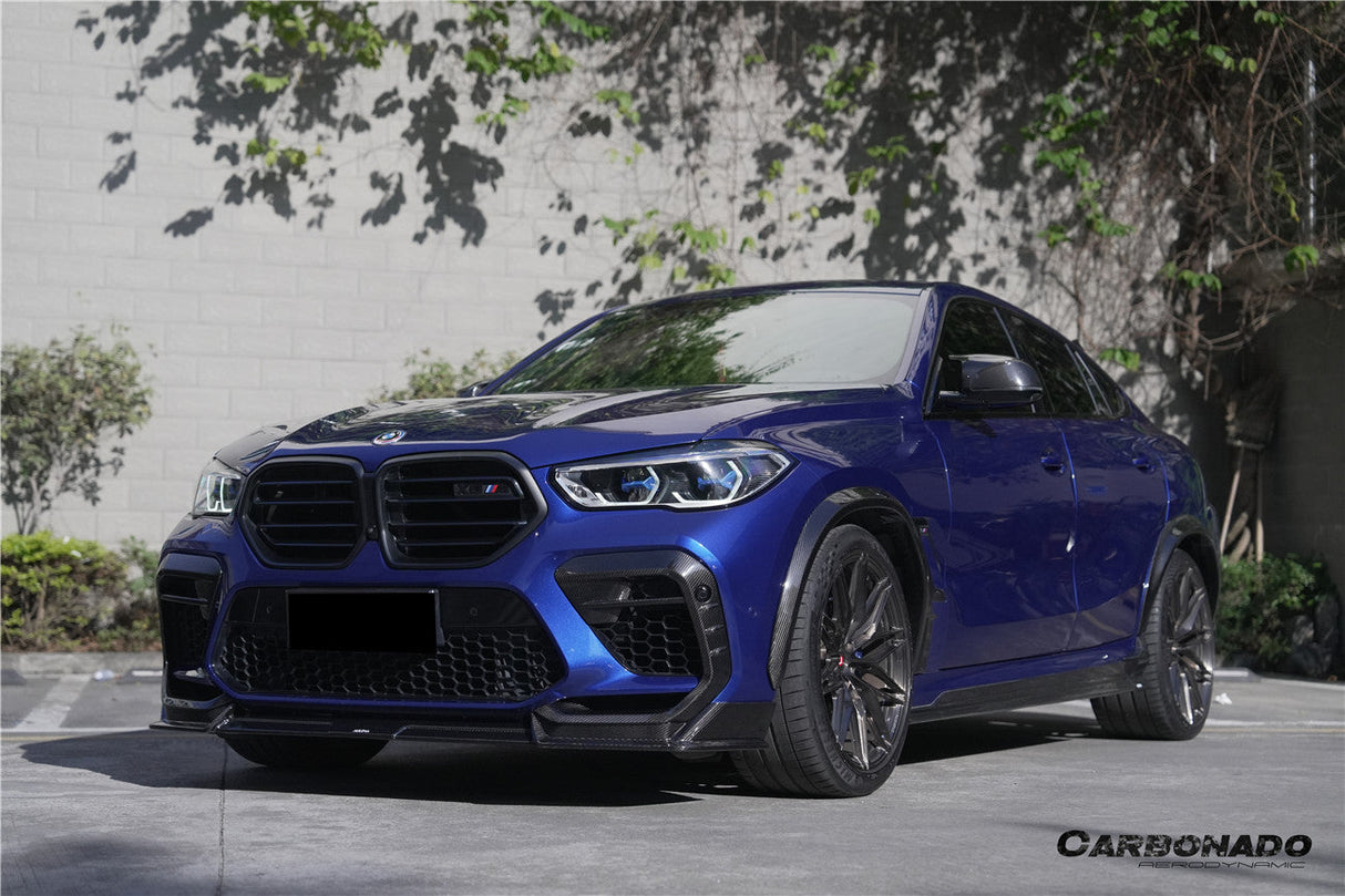 2020-2025 BMW X6M F96   G06 X6  AD Style Dry Carbon Fiber Side Skirts