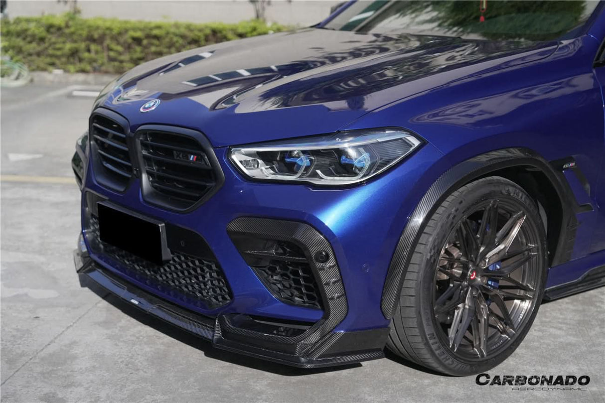 2020-2023  BMW X6M F96 AD Style Dry Carbon Fiber Front Lip