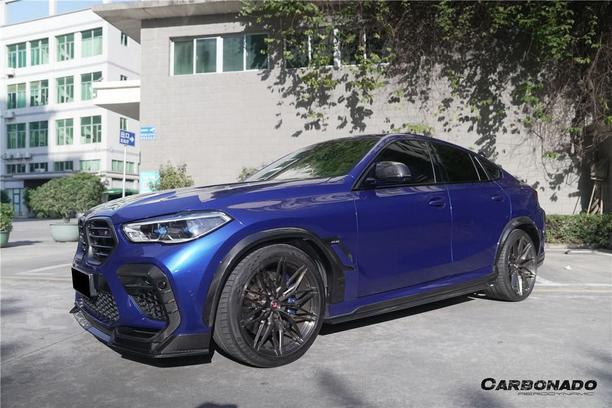 2020-2023  BMW X6M F96 AD Style Dry Carbon Fiber Front Lip