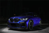 2020-2023 BMW X6M F96 AD Style Dry Carbon Fiber Front Bumper Air Inlet Vent Trims