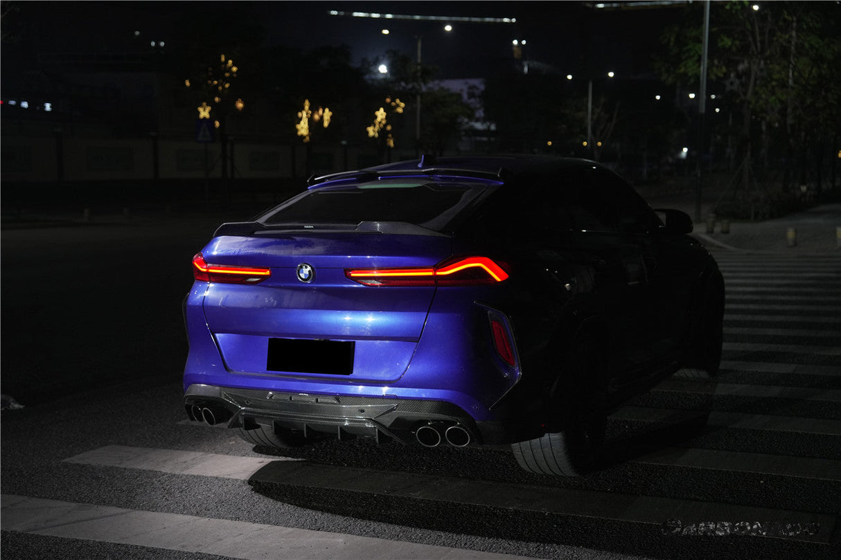 2020-2025 BMW X6M F96 AD Style Dry Carbon Fiber Rear Diffuser Lip