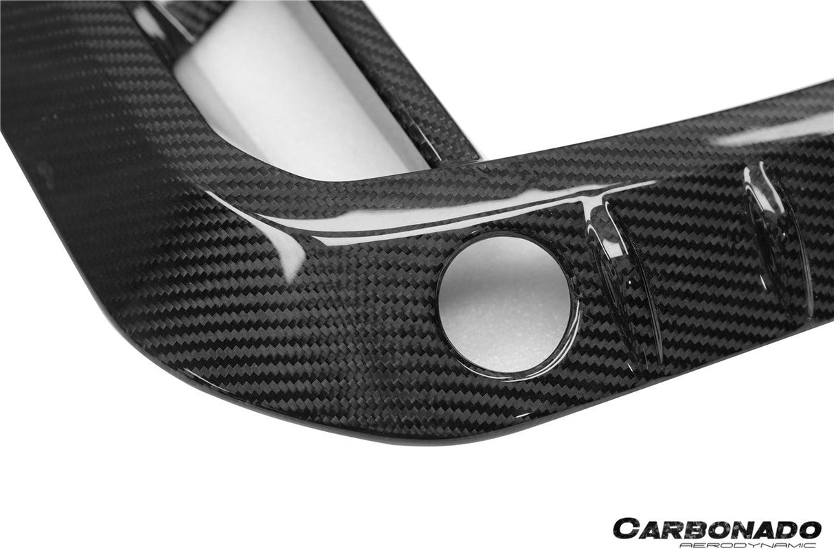 2020-2023 BMW X6M F96 AD Style Dry Carbon Fiber Front Bumper Air Inlet Vent Trims