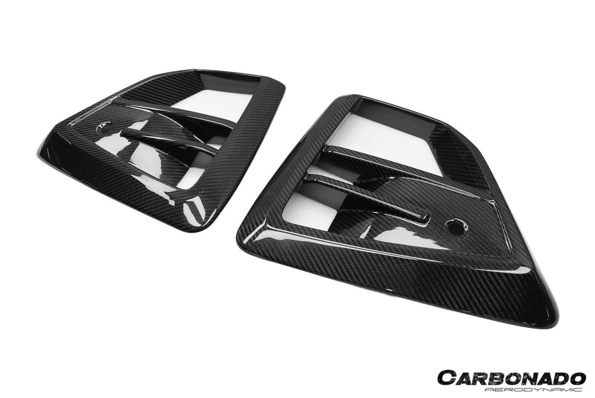 2024-2025 BMW X6M F96 AD Style Dry Carbon Fiber Front Bumper Air Inlet Vent Trims