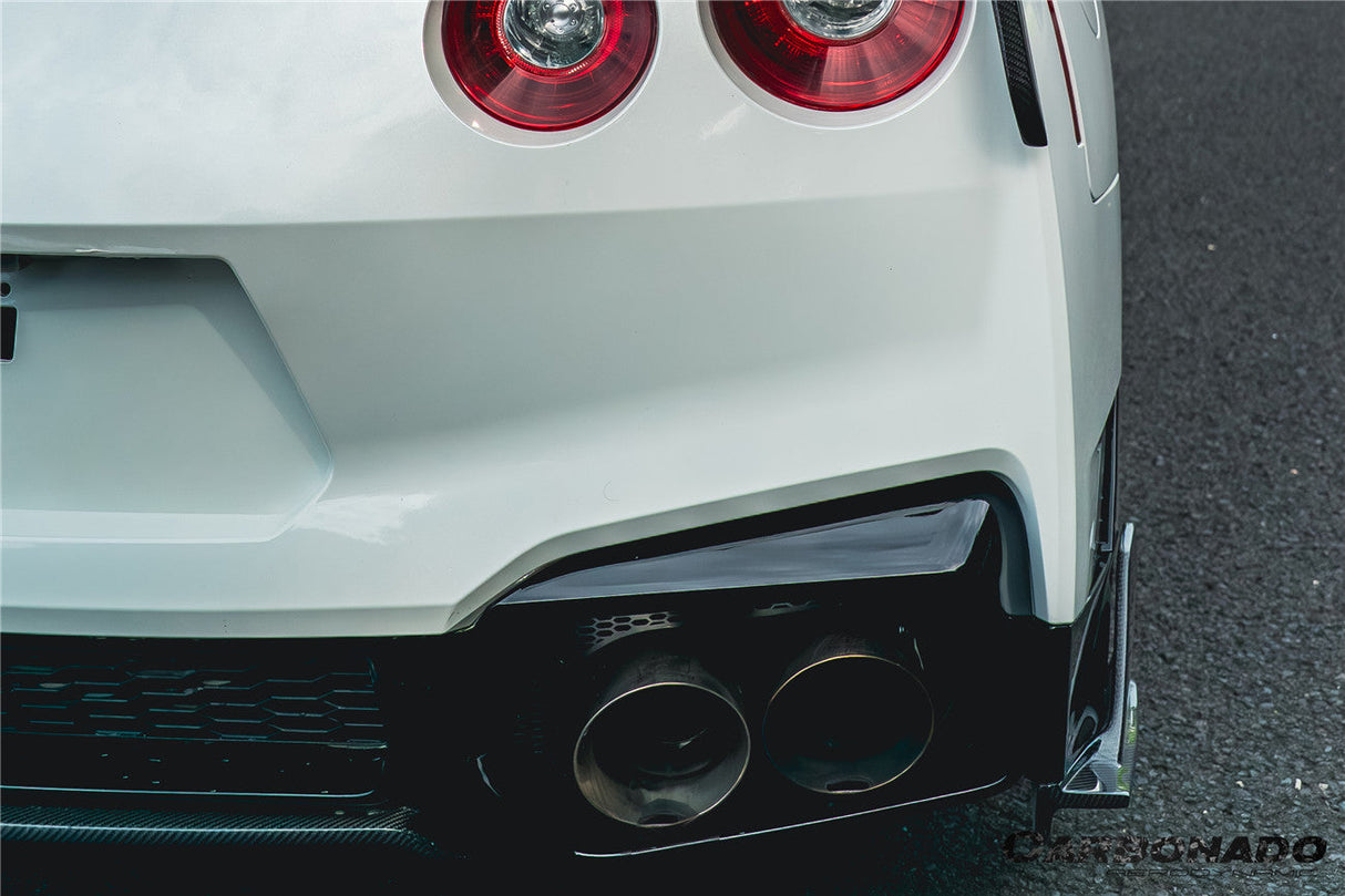 2023-2025 Nissan GTR R35 VS Style Carbon Fiber Rear Bumper Corner Splitter Lip caps