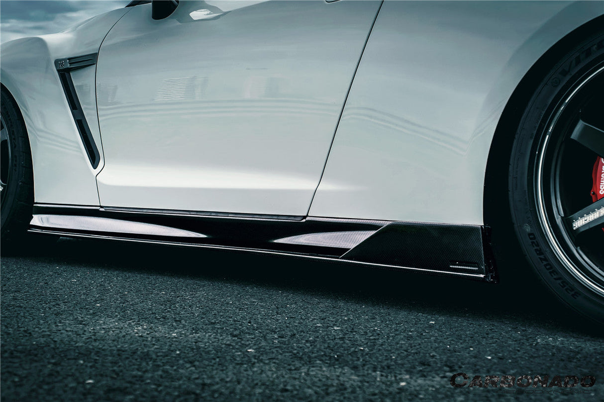 2007-2025 Nissan GTR R35 CBA DBA EBA VS Style Carbon Fiber Side Skirts