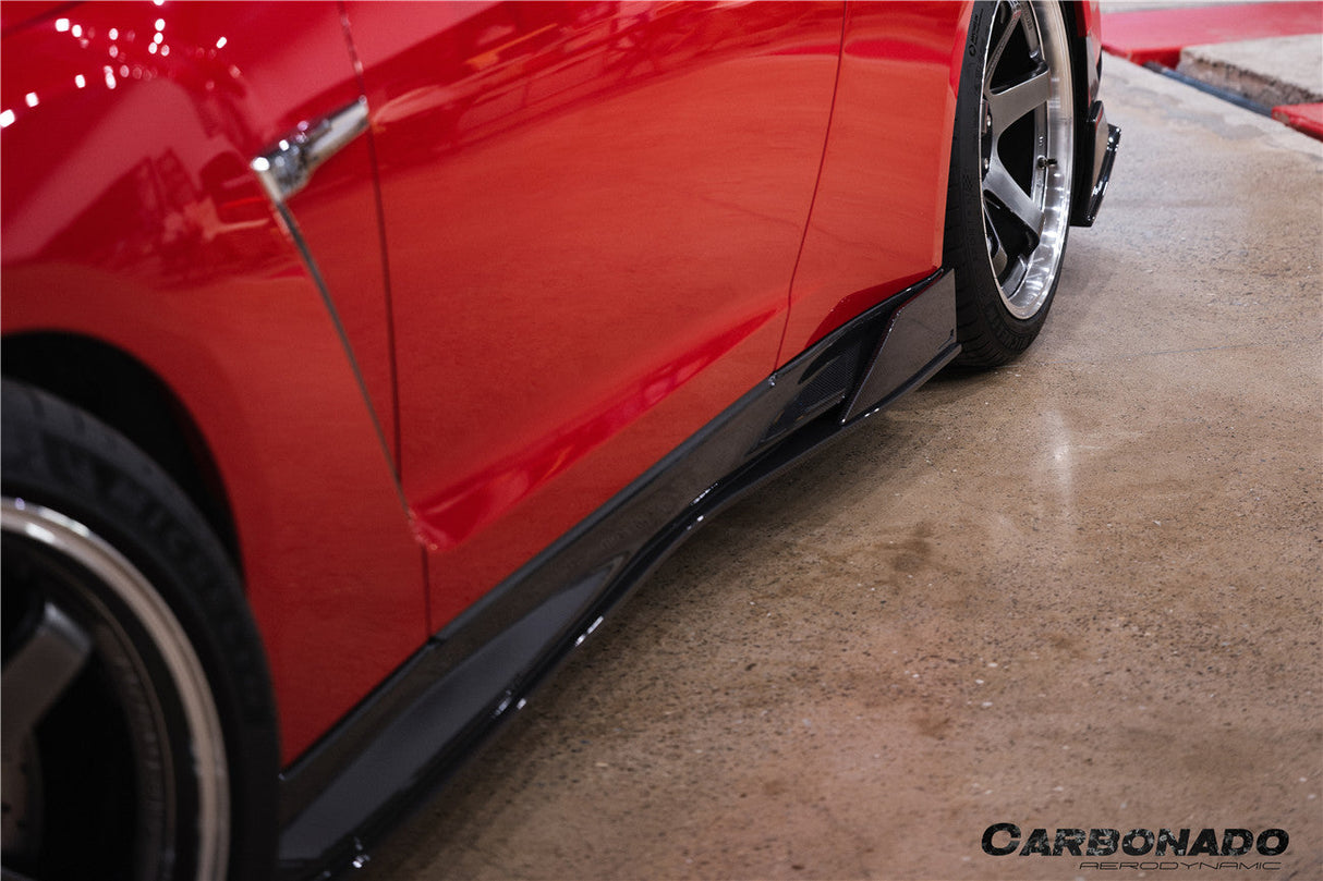 2007-2025 Nissan GTR R35 CBA DBA EBA VS Style Carbon Fiber Side Skirts