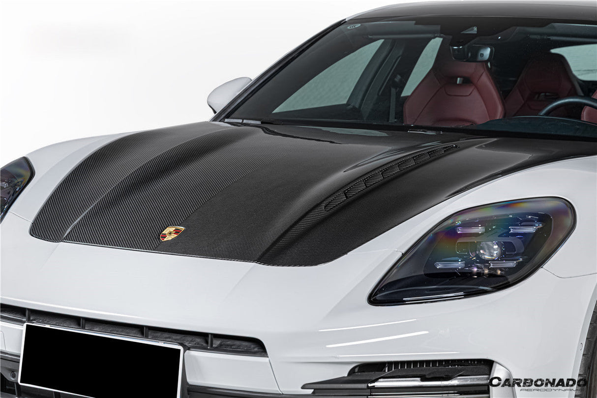 2024-UP Porsche Panamera 976  Autoclave Carbon Fiber Hood Carbonado (TP) Fits: S, 4, 4S, GTS, Turbo, E-Hybrid,