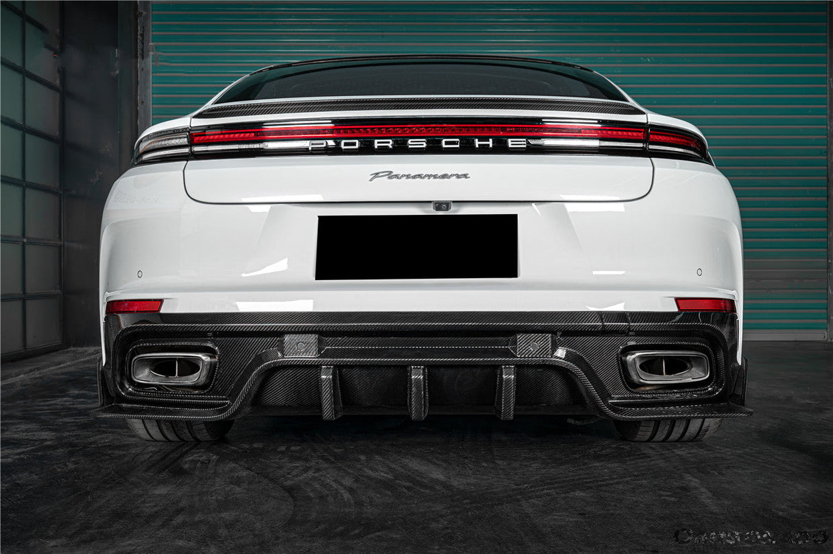 2024-2026 Porsche Panamera 976 KDA Style Autoclave Carbon Fiber Rear Diffuser Lip | Fits S, 4, 4S, E-Hybrid, 4 E-Hybrid, Sport Turismo, Turbo, Turbo s, GTS, Turbo E-Hybrid, Turbo s E-Hybrid