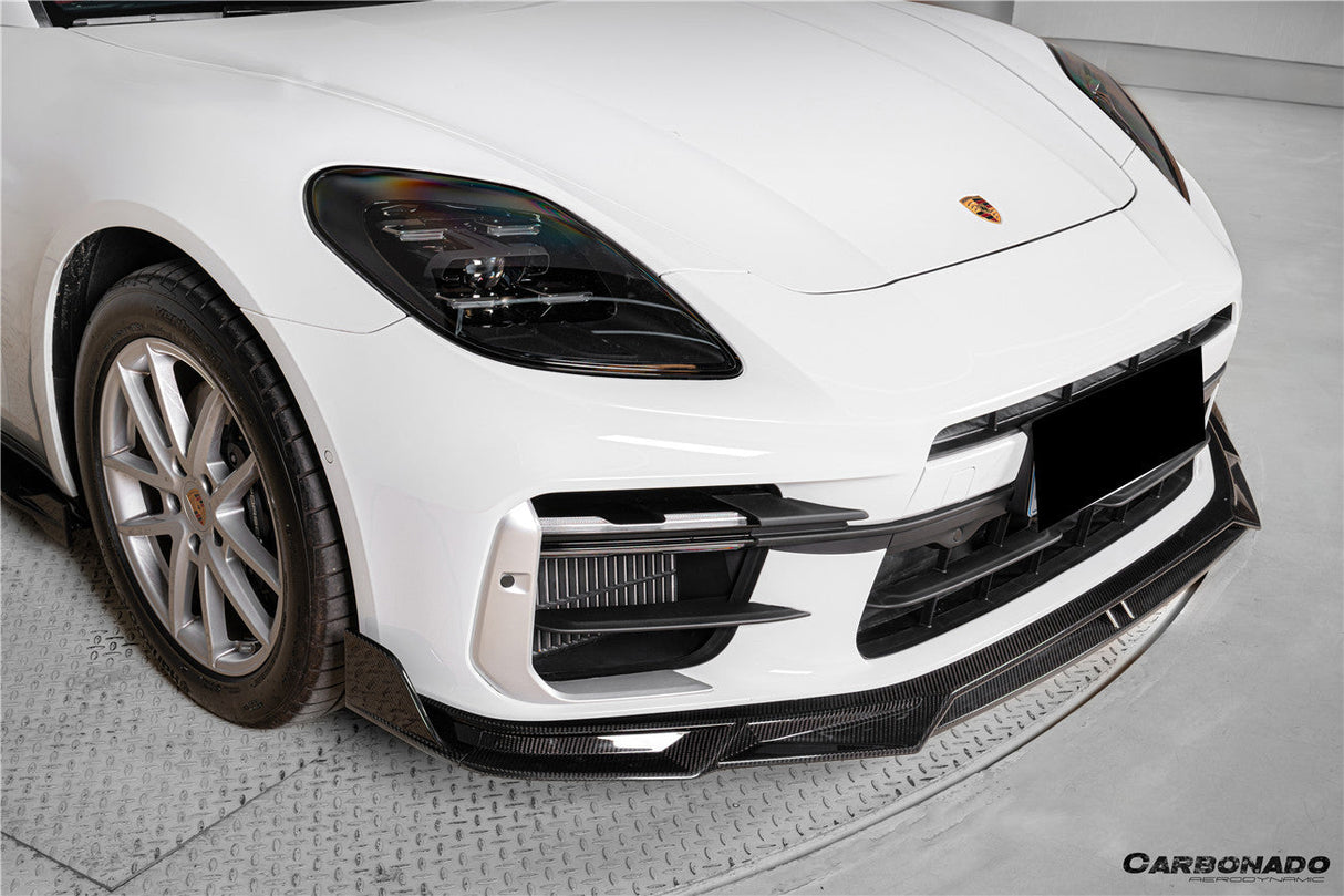 2024-2026 Porsche Panamera 976 KDA Style Autoclave Carbon Fiber Front Lip | Turbo, Turbo s, GTS, Turbo E-Hybrid, Turbo s E-Hybrid