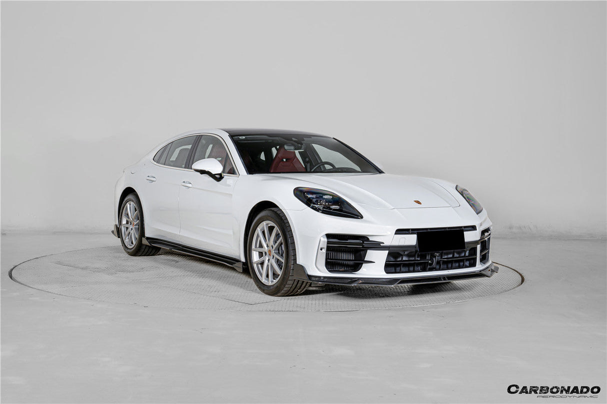 2024-2026 Porsche Panamera 976 KDA Style Autoclave Carbon Fiber Front Lip | Turbo, Turbo s, GTS, Turbo E-Hybrid, Turbo s E-Hybrid