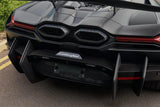 2024-UP Lamborghini Revuelto BK Style Autoclave Carbon Fiber Rear Diffuser with Canards