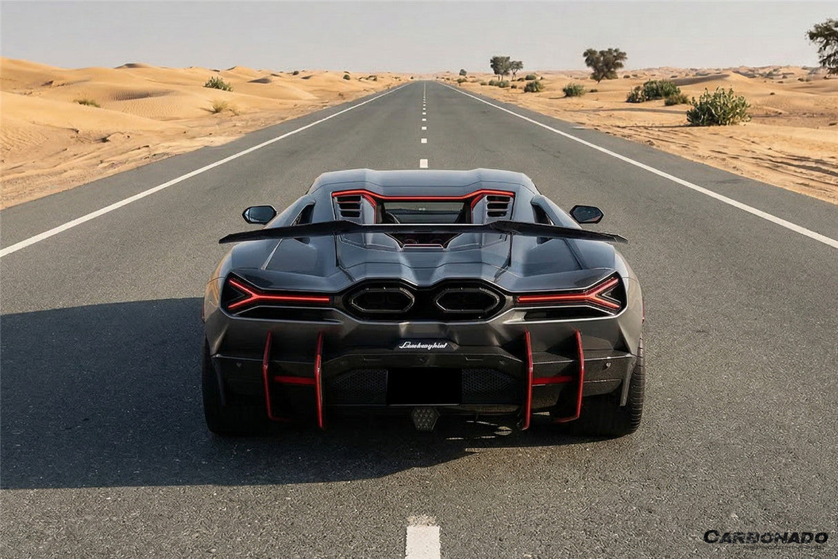 2024-UP Lamborghini Revuelto BK Style Autoclave Carbon Fiber Rear Diffuser Canards