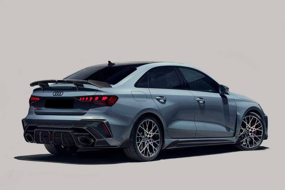 2025-UP Audi RS3 8Y.5 Sedan AD Style Autoclave Carbon Fiber Rear Bumper Side Canards