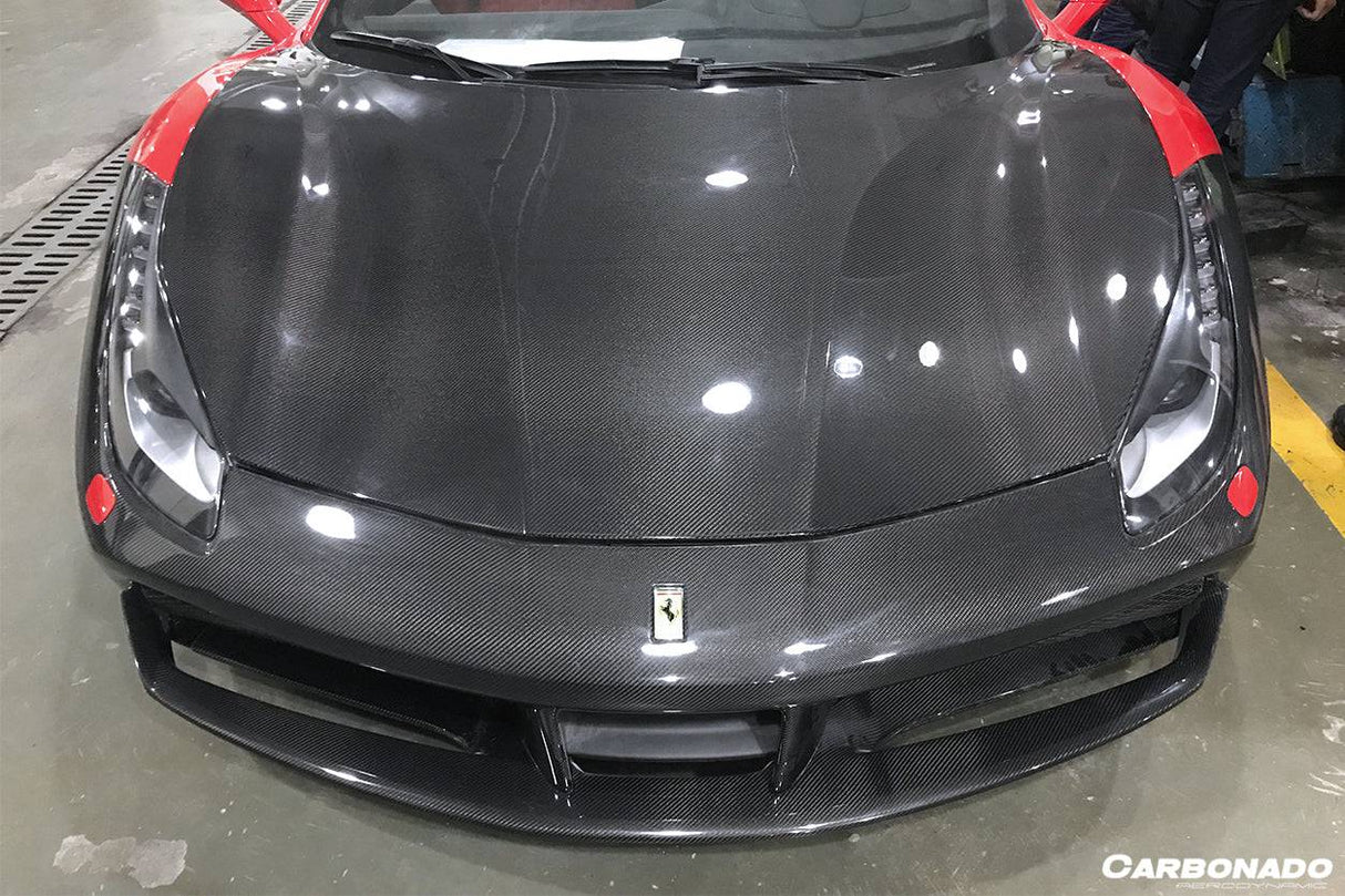 2015-2020 Ferrari 488 GTB Spider OE Style Carbon Fiber Front Bumper