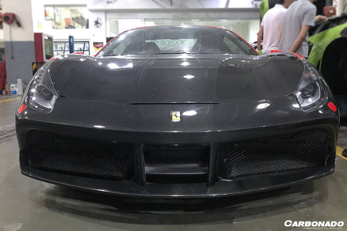 2015-2020 Ferrari 488 GTB Spider OE Style Carbon Fiber Front Bumper