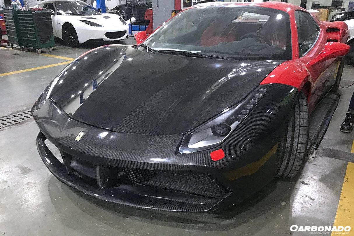2015-2020 Ferrari 488 GTB Spider OE Style Carbon Fiber Front Bumper