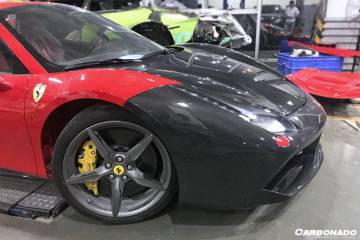 2015-2020 Ferrari 488 GTB Spider OE Style Carbon Fiber Front Bumper