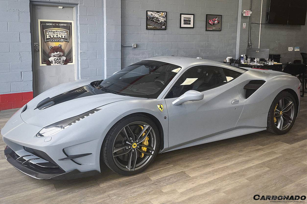 2015-2019 Ferrari 488 GTB Spider MA Style Carbon Fiber Front Bumper