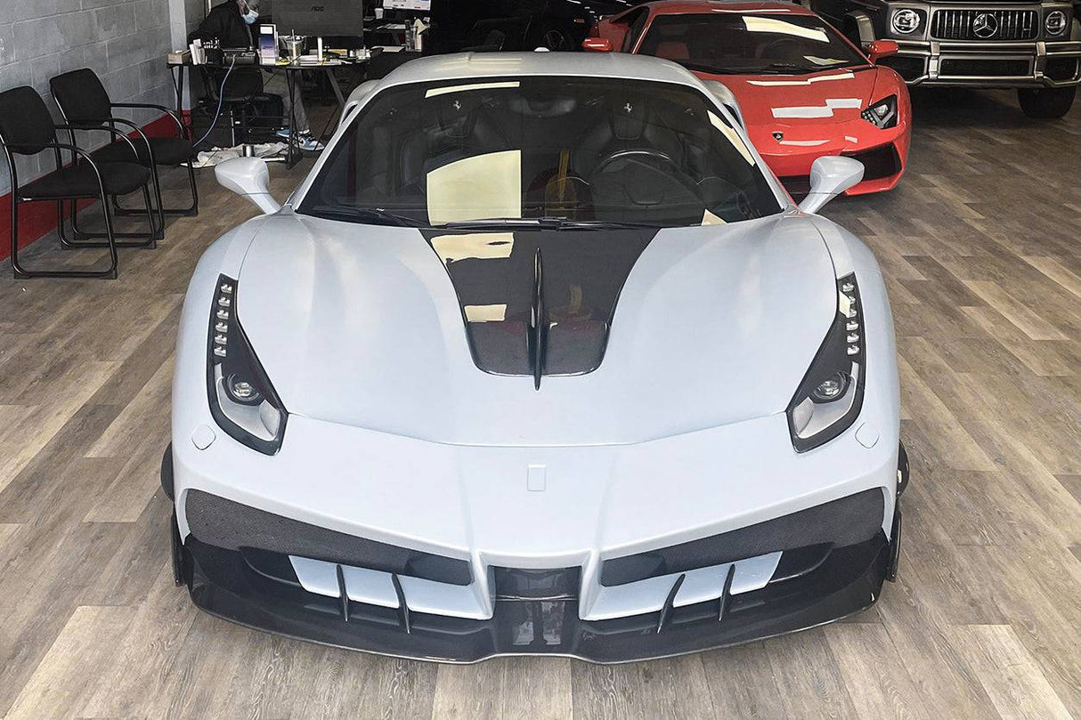 2015-2019 Ferrari 488 GTB Spider MA Style Carbon Fiber Hood
