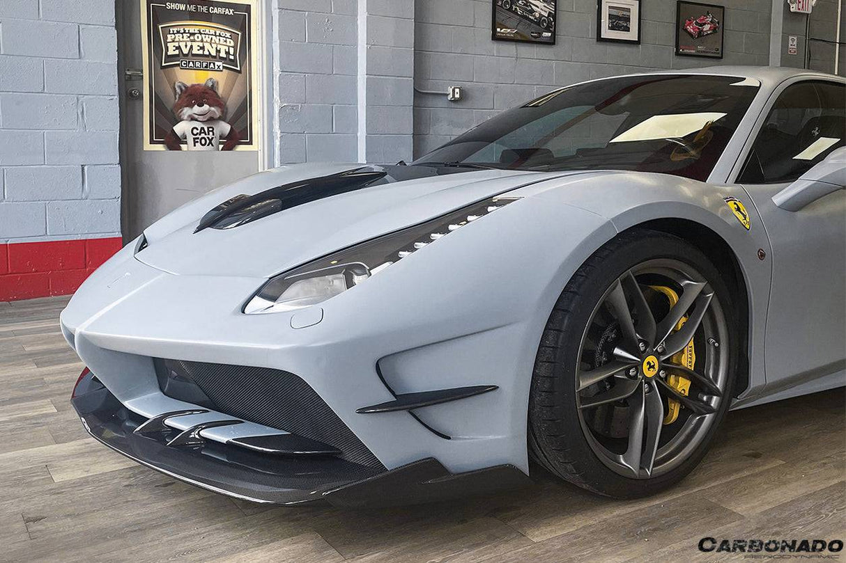 2015-2019 Ferrari 488 GTB Spider MA Style Carbon Fiber Front Bumper