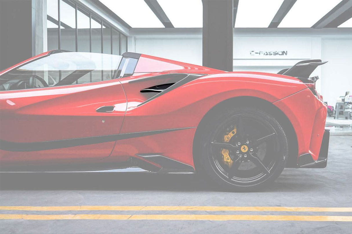 2015-2024 Ferrari 488 GTB Spider And F8 MSY Style Carbon Fiber Side Air Intake Flaps