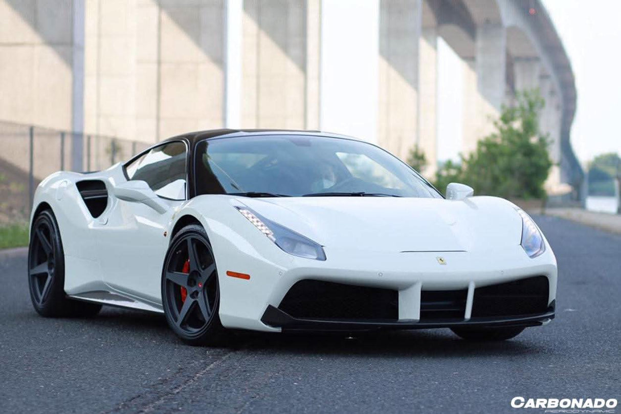 2015-2020 Ferrari 488 GTB Spider OE Style Dry Carbon Fiber Side Air Intake Fins
