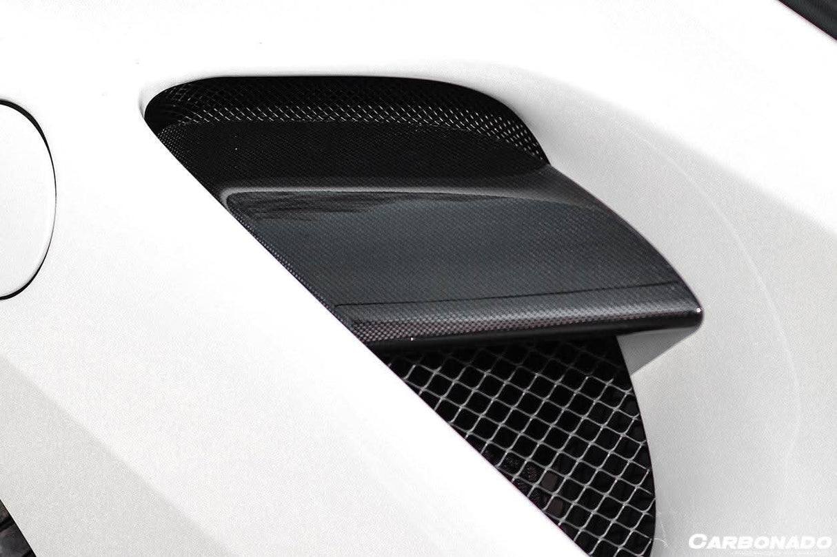 2015-2020 Ferrari 488 GTB Spider OE Style Dry Carbon Fiber Side Air Intake Fins