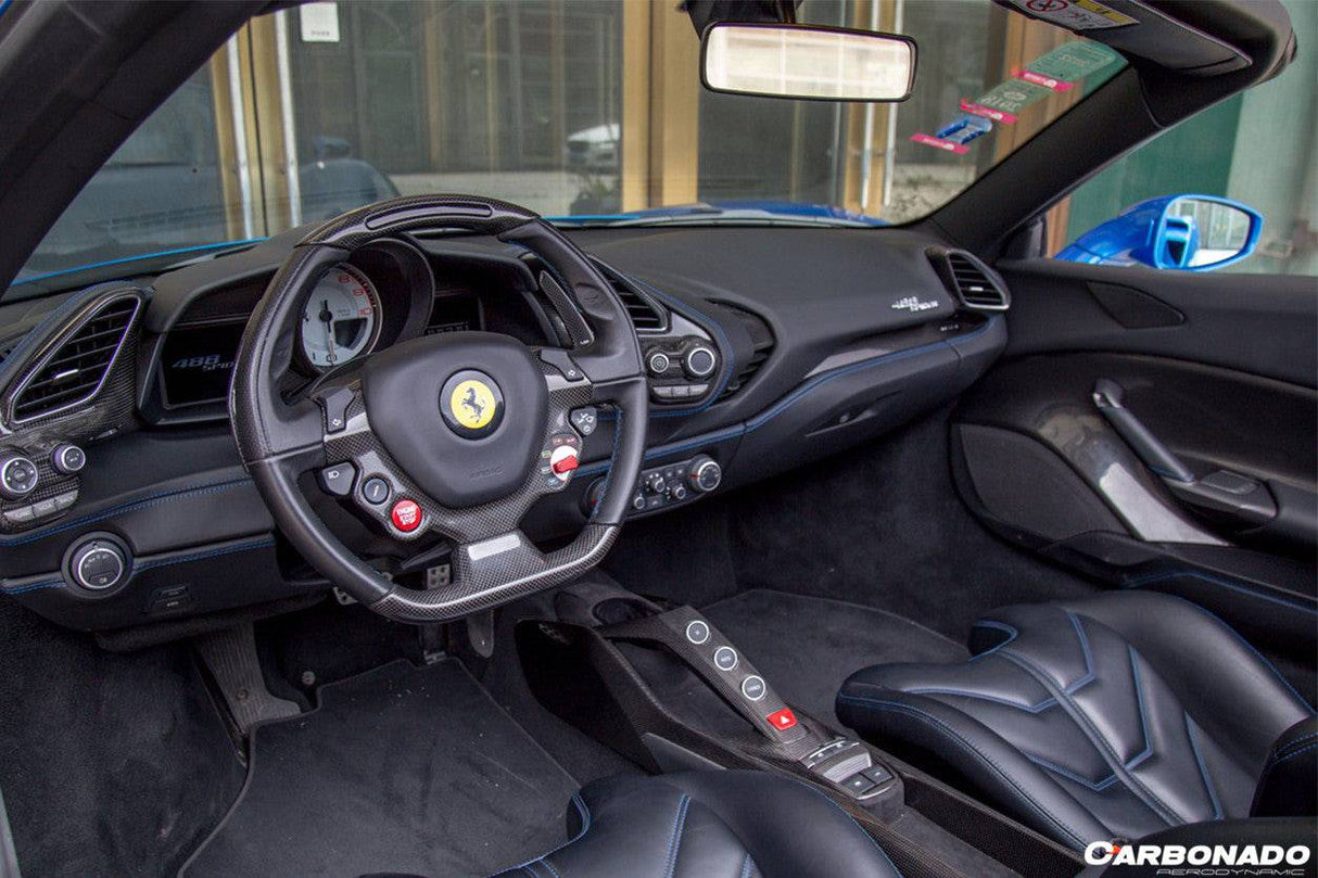 2015-2020 Ferrari 488 GTB Spider OE Style Dry Carbon Fiber Bridge Control