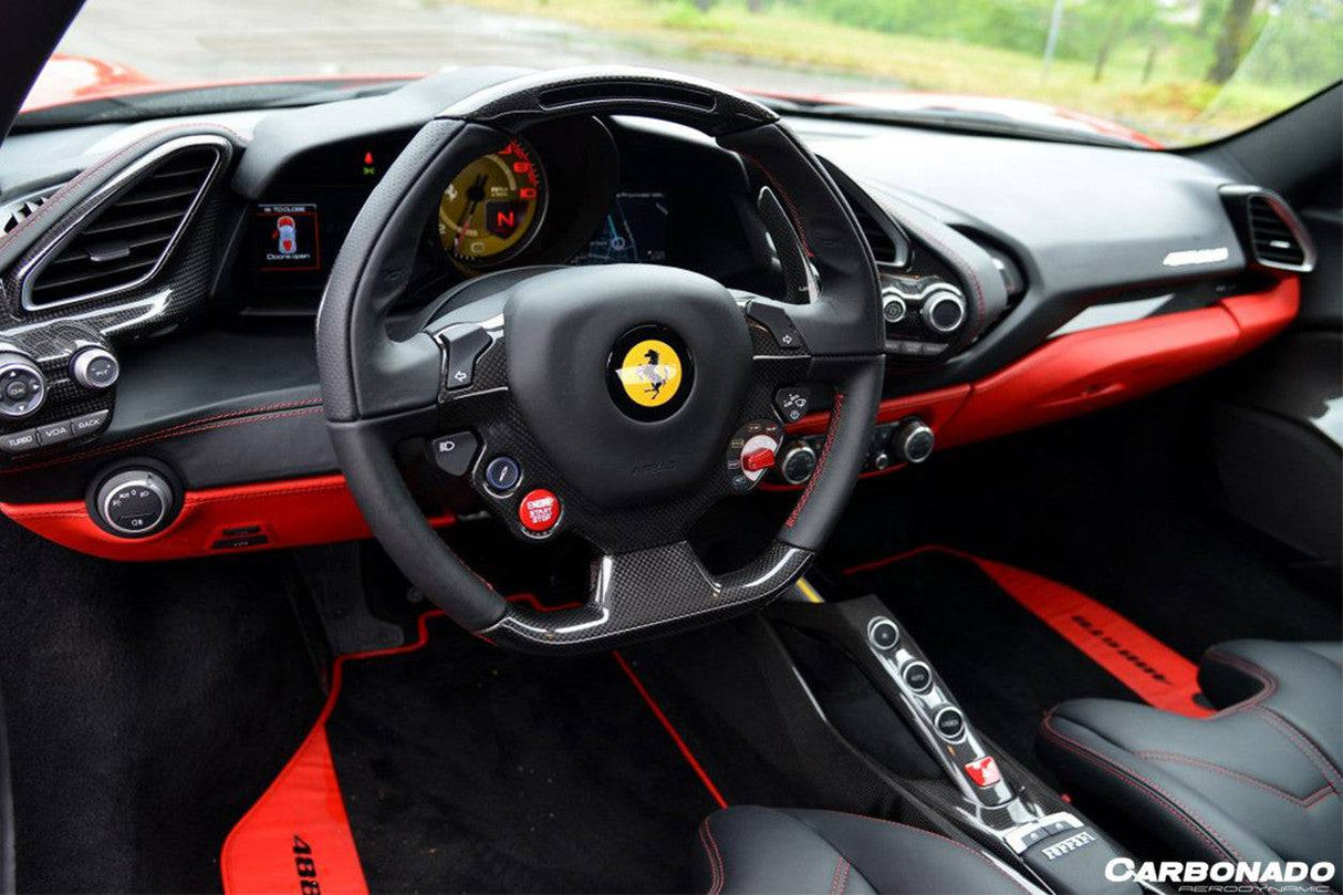 2015-2020 Ferrari 488 GTB Spider OE Style Dry Carbon Fiber Bridge Control