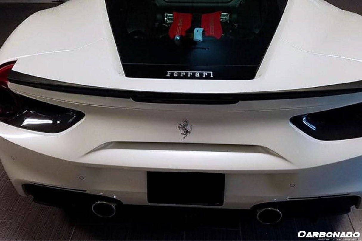 2015-2020 Ferrari 488 GTB BKSS Style Carbon Fiber Trunk Spoiler