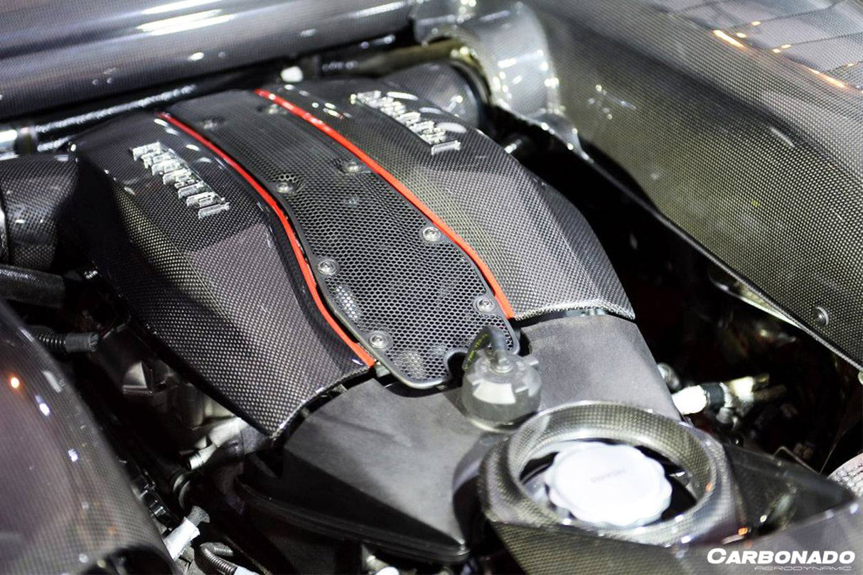 2015-2020 Ferrari 488 GTB | Spider Autoclave Carbon Fiber Engine Cover Replacement