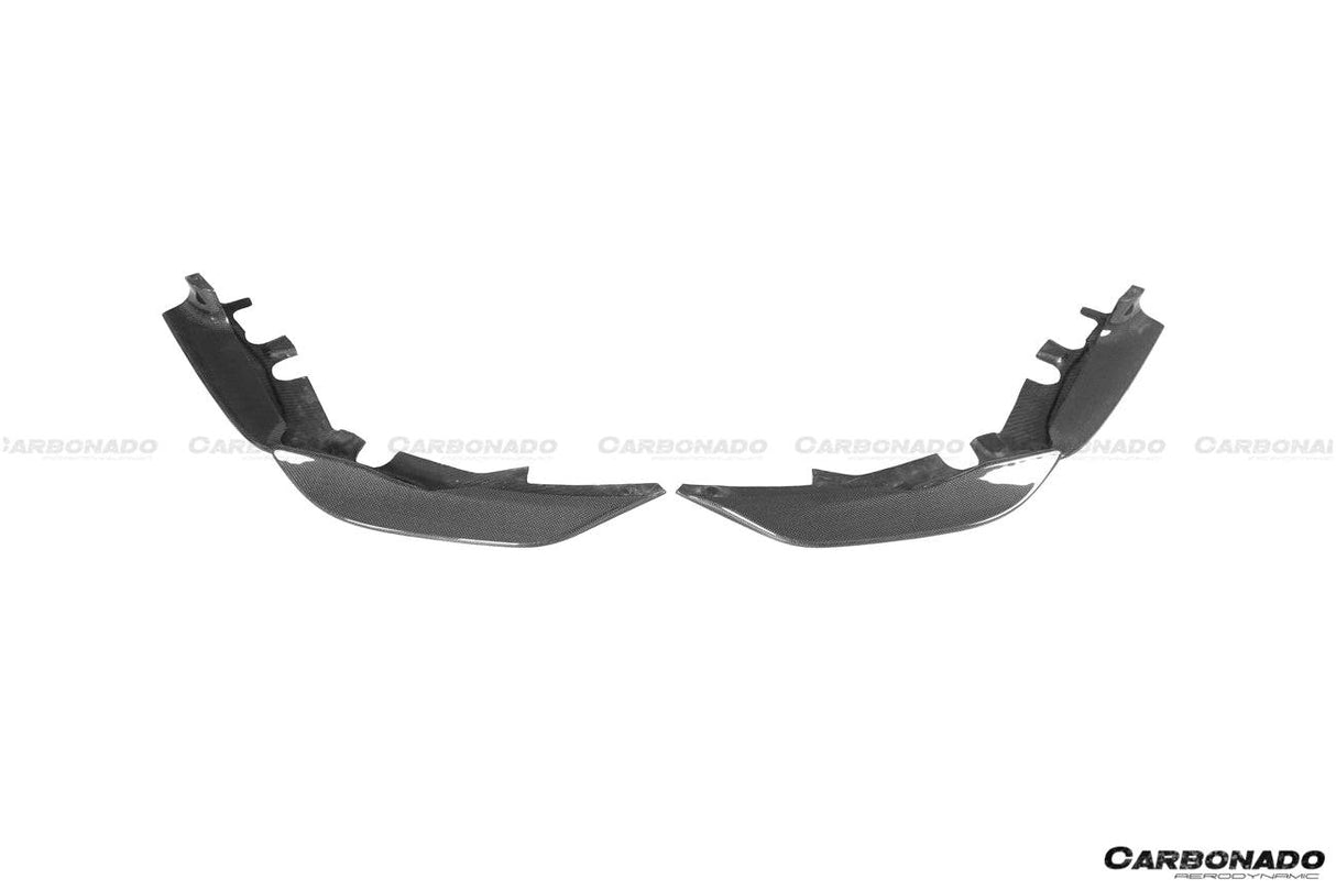2018-2022 Ferrari 488 Pista OEM Style Carbon Fiber Front Bumper Side Splitter
