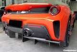 2018-2020 Ferrari 488 Pista OEM Style Part Carbon Fiber Rear Bumper (Rear Diffuser Not Included)