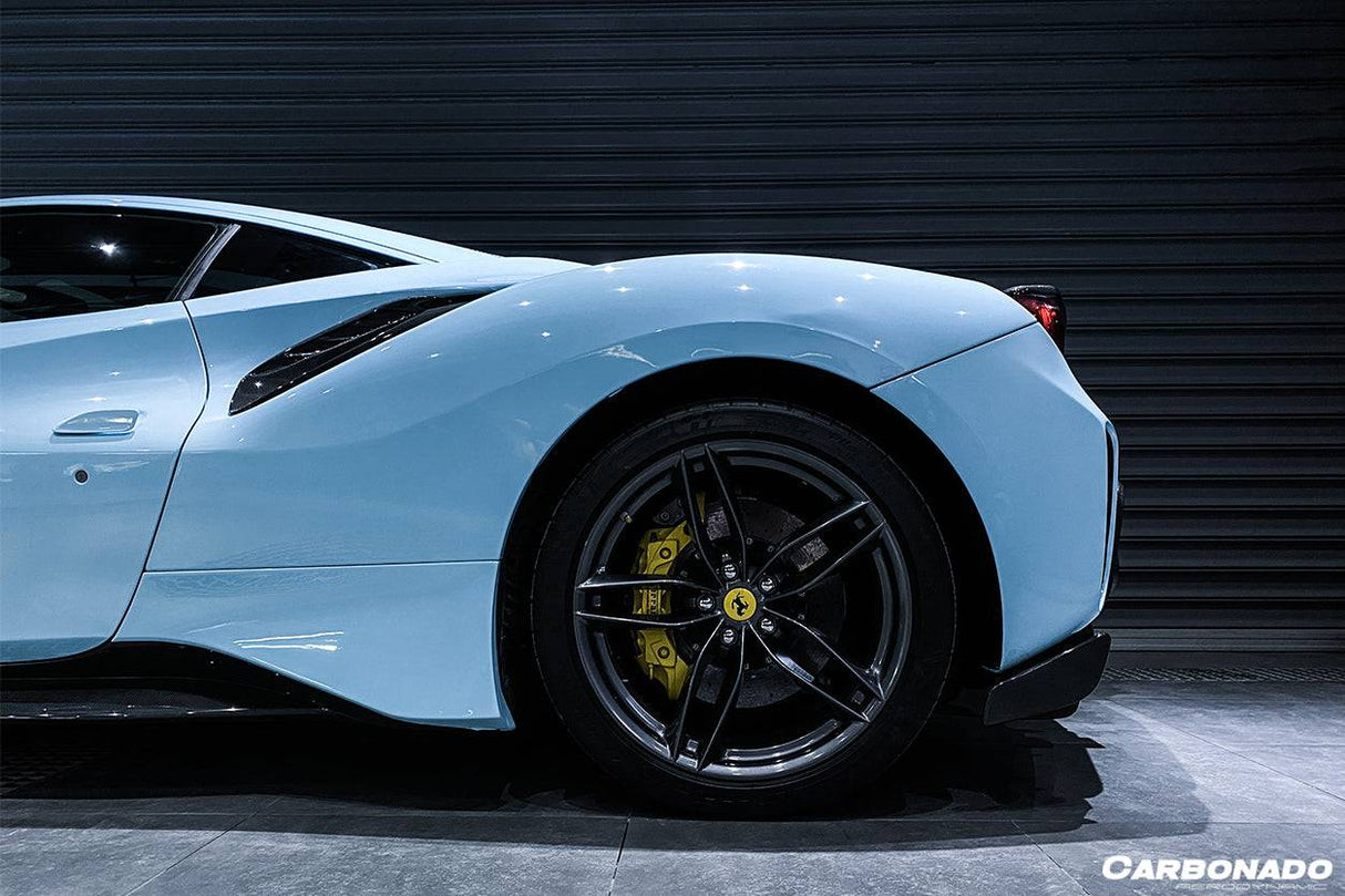 2015-2020 Ferrari 488 GTB | Spider Pista Style Carbon Fiber Quarter Panel Side Scoops