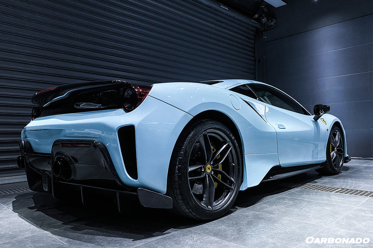 2015-2020 Ferrari 488 Pista | GTB | Spider OEM Style Carbon Fiber Side Skirts