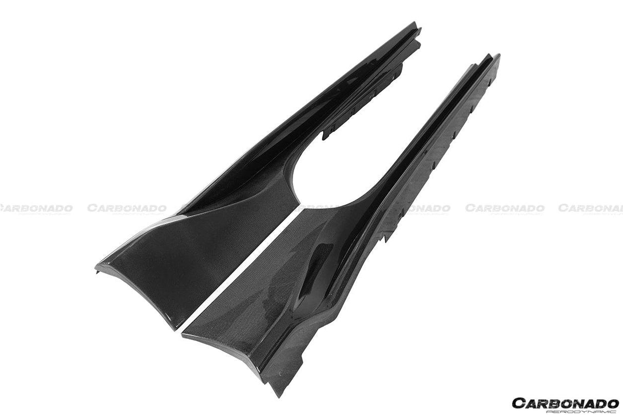 2015-2020 Ferrari 488 Pista | GTB | Spider OEM Style Carbon Fiber Side Skirts
