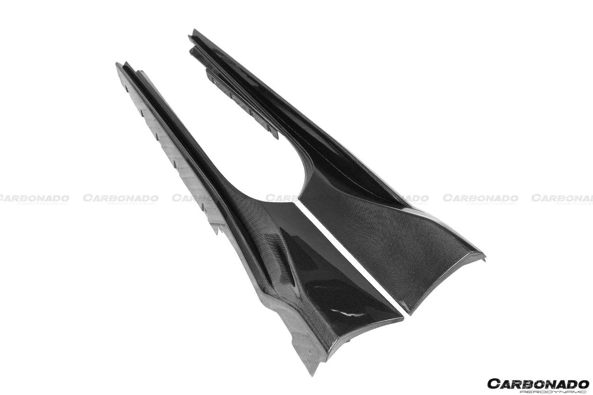 2015-2020 Ferrari 488 Pista | GTB | Spider OEM Style Carbon Fiber Side Skirts