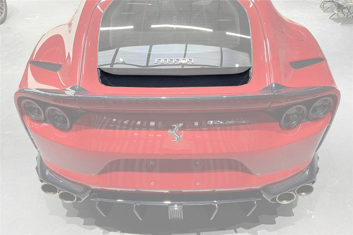 2017-2026 Ferrari 812 Superfast OE Style DRY Carbon Fiber Rear Bonnet Lower Insert