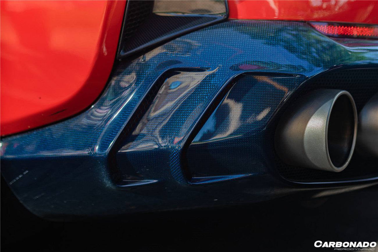 2017-2026 Ferrari 812 Superfast MSY Style DRY Carbon Fiber Rear Diffuser with Light