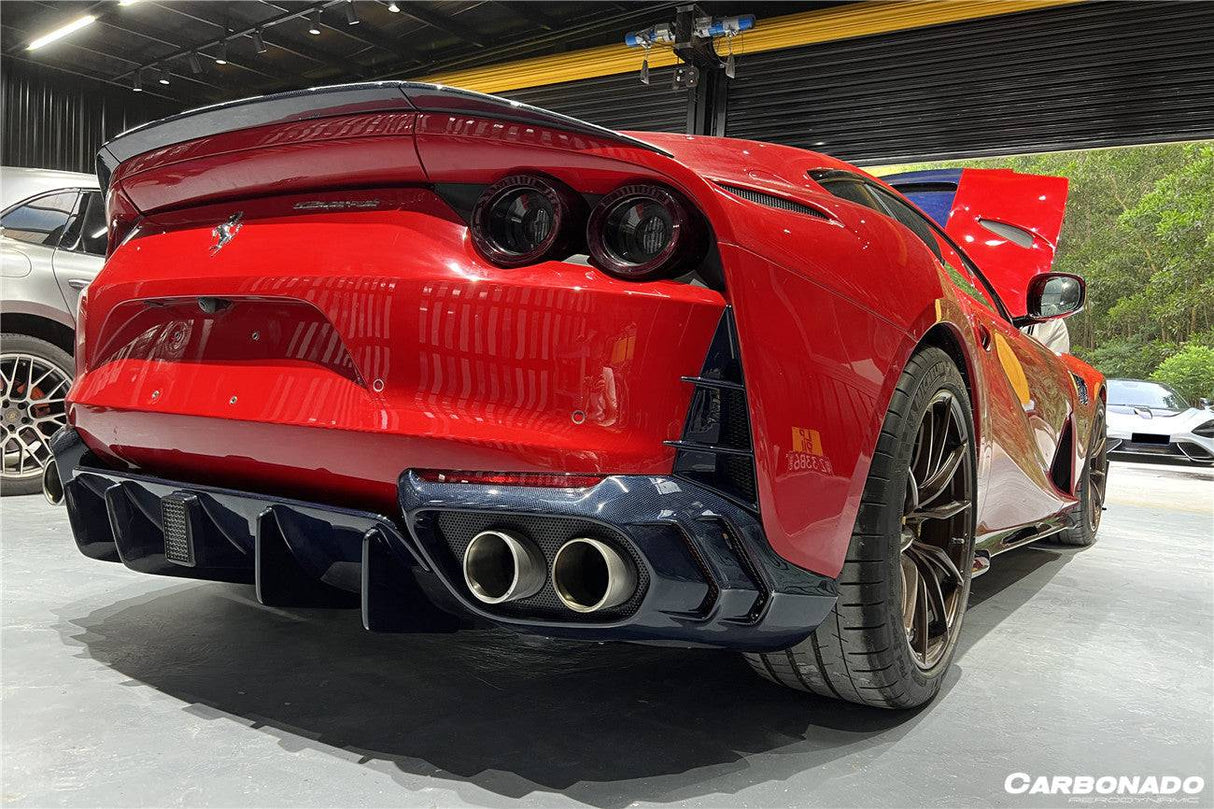 2017-2026 Ferrari 812 Superfast GTS MSY Style DRY Carbon Fiber Rear Bumper Vents