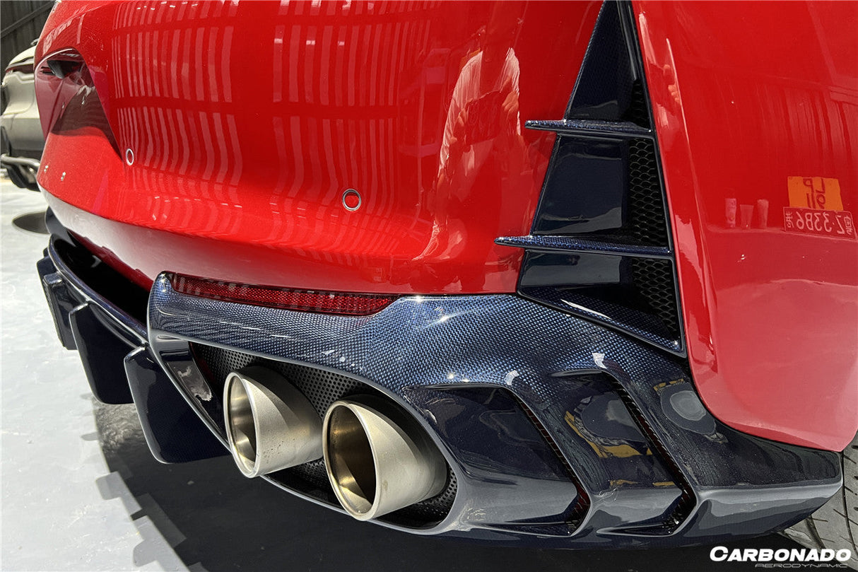 2017-2026 Ferrari 812 Superfast MSY Style DRY Carbon Fiber Rear Diffuser with Light
