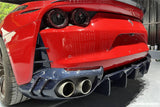 2017-2026 Ferrari 812 Superfast MSY Style DRY Carbon Fiber Rear Diffuser with Light